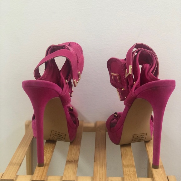 Pink Suede High Heel - Picture 2 of 3